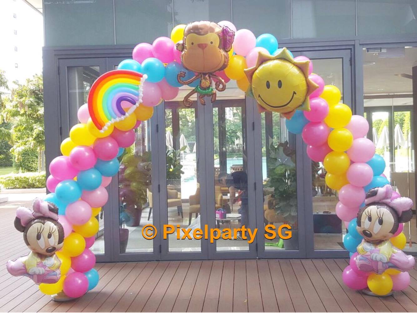 minnie-theme-balloon-arch-singapore