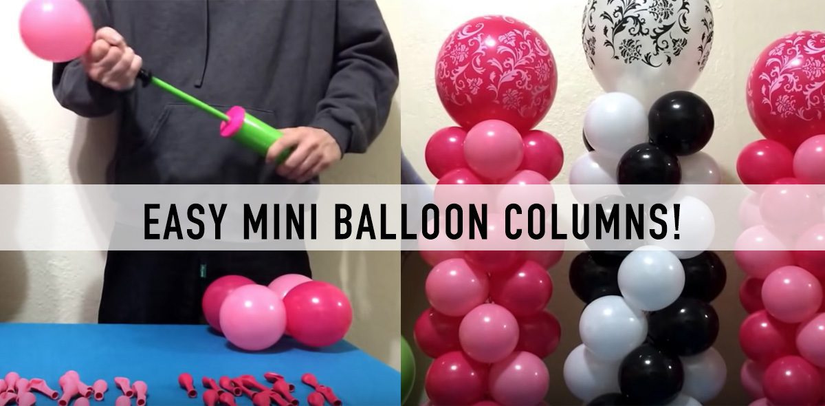 Easy Mini Balloon Columns | Pixel Party