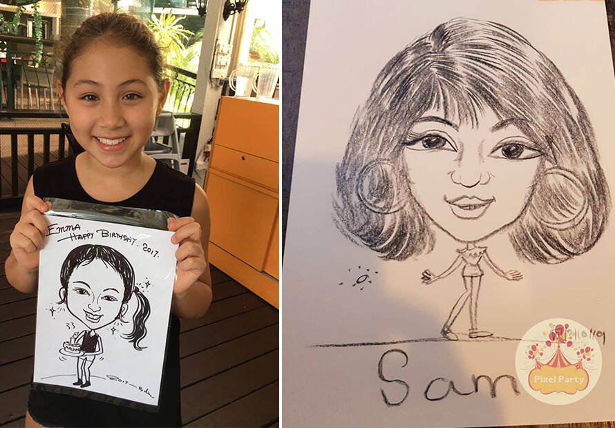 caricature artists for kids singapore