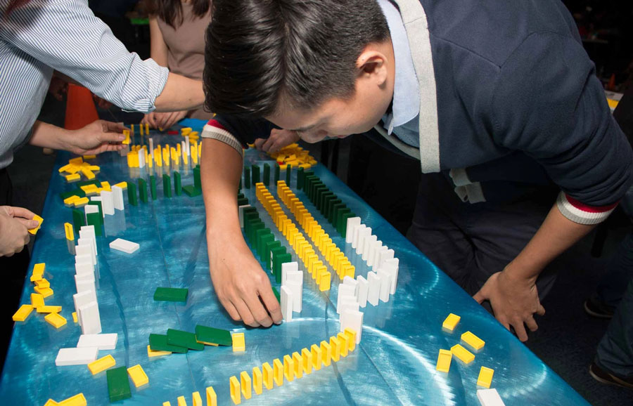 The Corporate Domino Effect team building singapore
