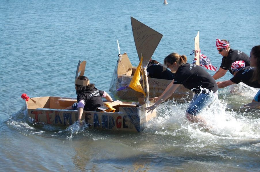 The Cardboard Boat Regatta team building singapore