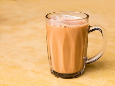 38216361 - tea with milk or popularly known as teh tarik in malaysia